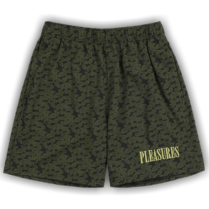 Pleasures Leaf Jacquard Shorts 'Dark Olive'