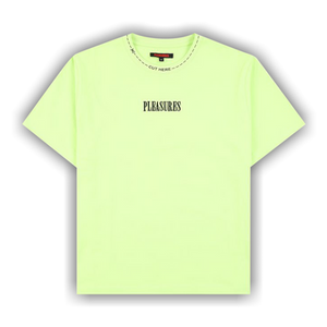 Pleasures Cut Here Heavyweight Shirt 'Lime'
