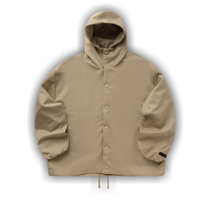 Fear of God Essentials Textured Nylon Hooded Coaches Jacket 'Beige'