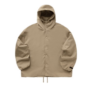 Fear of God Essentials Textured Nylon Hooded Coaches Jacket 'Beige'