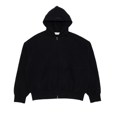 Fear of God Essentials Classic Full Zip-Up Hoodie 'Jet Black'