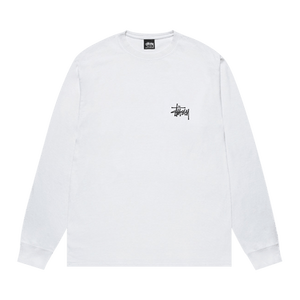 Stussy Basic Long-Sleeve Tee 'White'