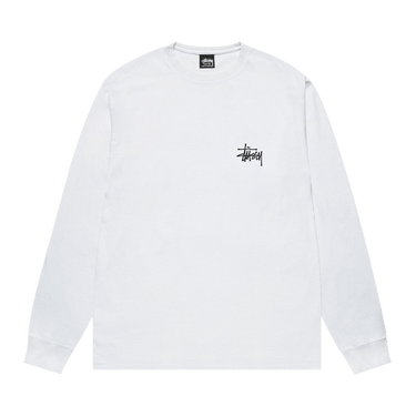 Stussy Basic Long-Sleeve Tee 'White'