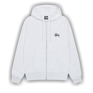 Stussy Basic Zip Hoodie 'Ash Heather'