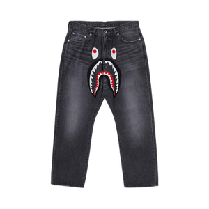 BAPE Shark Loose Fit Denim Pants 'Black'