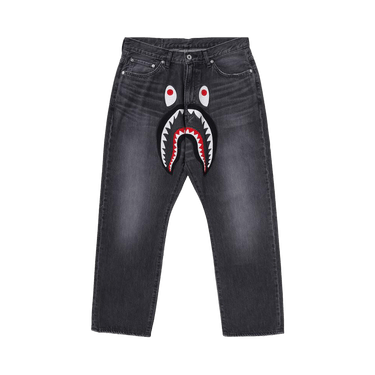 BAPE Shark Loose Fit Denim Pants 'Black'