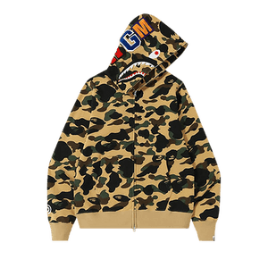 BAPE 1st Camo Shark Full Zip Hoodie 'Yellow'