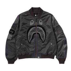 BAPE Tonal Shark MA-1 'Charcoal'