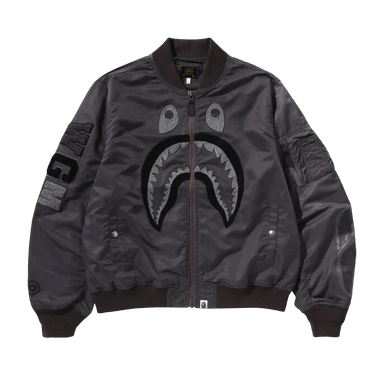 BAPE Tonal Shark MA-1 'Charcoal'