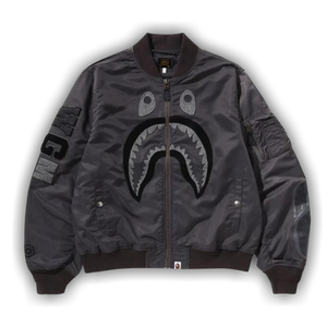 BAPE Tonal Shark MA-1 'Charcoal'