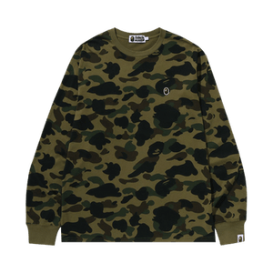 BAPE 1st Camo One Point Long-Sleeve Tee 'Green'