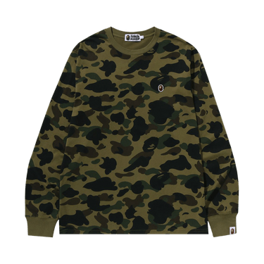 BAPE 1st Camo One Point Long-Sleeve Tee 'Green'