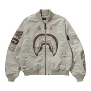 BAPE Tonal Shark MA-1 'Beige'