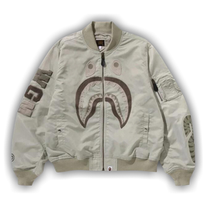 BAPE Tonal Shark MA-1 'Beige'
