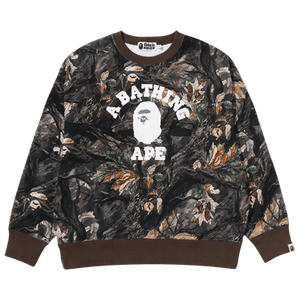 BAPE Tree Edge Camo College Relaxed Fit Crewneck Sweatshirt #2 'Brown'