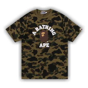 BAPE 1st Camo College Tee 'Green'