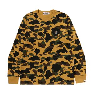 BAPE 1st Camo One Point Long-Sleeve Tee 'Yellow'