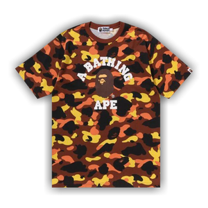 BAPE 1st Camo College Tee 'Orange'