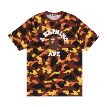 BAPE 1st Camo College Tee 'Orange'