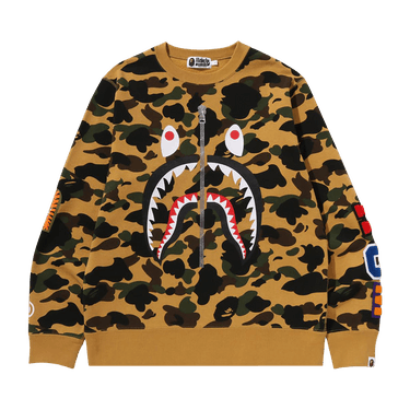 BAPE 1st Camo Shark Crewneck Sweatshirt 'Yellow'
