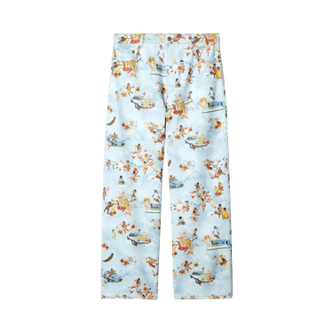 Off-White Fresco-Print Jeans 'Light Blue'
