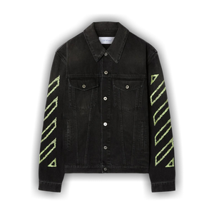 Off-White Fresco Diag Arrow Den Skate Jacket 'Blue'