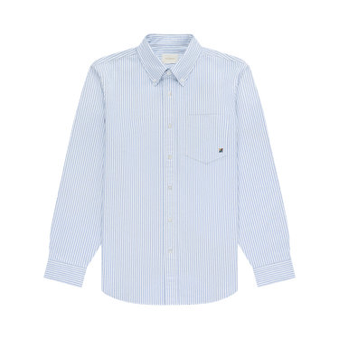 Aimé Leon Dore Striped Crest Oxford Shirt 'Blue/White Stripe'