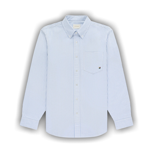Aimé Leon Dore Striped Crest Oxford Shirt 'Blue/White Stripe'