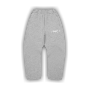 Corteiz Island Puff Print Open Hem Pant 'Heather Grey'