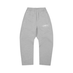 Corteiz Island Puff Print Open Hem Pant 'Heather Grey'