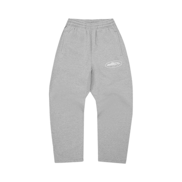Corteiz Island Puff Print Open Hem Pant 'Heather Grey'