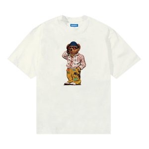 Market Folk Fitted Bear T-Shirt 'Unbleached Cotton'