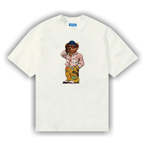 Market Folk Fitted Bear T-Shirt 'Unbleached Cotton'