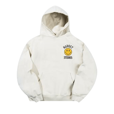 Market Smiley Upside Down Lockup Hoodie 'Unbleached Cotton'