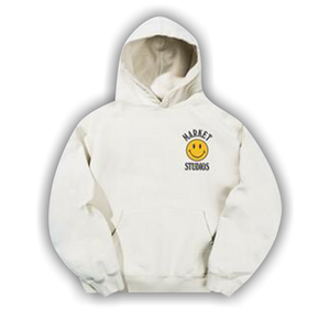 Market Smiley Upside Down Lockup Hoodie 'Unbleached Cotton'