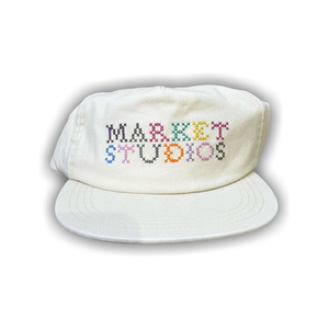 Market Needlepoint 5-Panel Hat 'Unbleached Cotton'