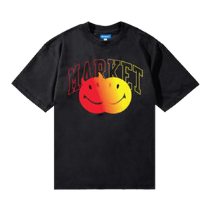 Market Smiley Good And Evil T-Shirt 'Jet Black'