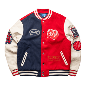 Market Old West Varsity Jacket 'Navy/Salsa'