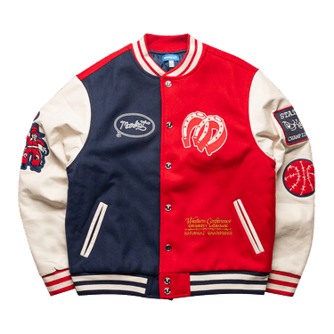 Market Old West Varsity Jacket 'Navy/Salsa'