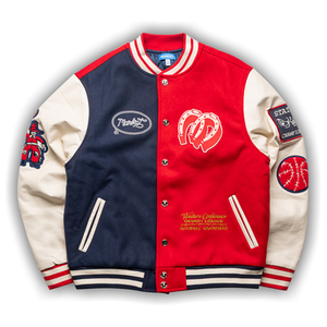 Market Old West Varsity Jacket 'Navy/Salsa'
