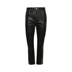 Rick Owens Detroit Cut Leather Pants 'Black'
