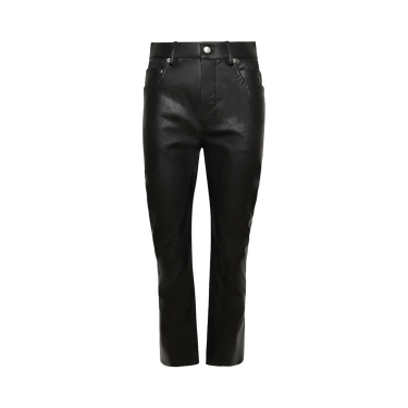 Rick Owens Detroit Cut Leather Pants 'Black'