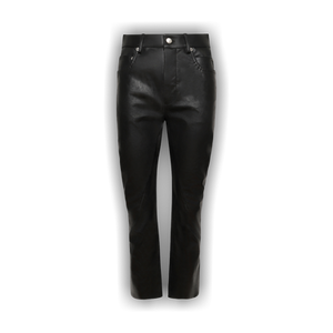 Rick Owens Detroit Cut Leather Pants 'Black'