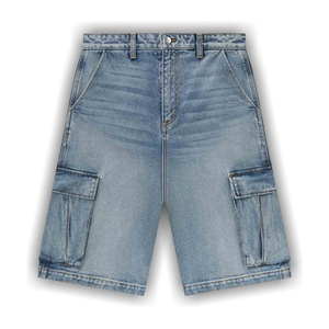 Rhude Cargo Denim Baggy Short 'Bay Indigo'