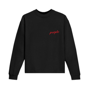 PURPLE BRAND Oversized Long-Sleeve Tee 'Black'
