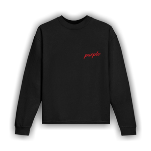PURPLE BRAND Oversized Long-Sleeve Tee 'Black'