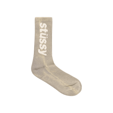 Stussy Washed Helvetica Crew Sock 'Grey'