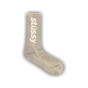 Stussy Washed Helvetica Crew Sock 'Grey'