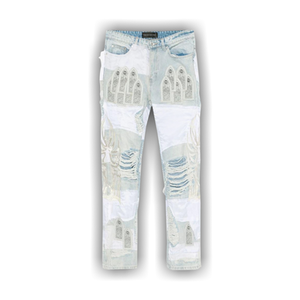 Who Decides War Winged Organza Denim Pants 'Sky'