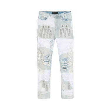 Who Decides War Winged Organza Denim Pants 'Sky'